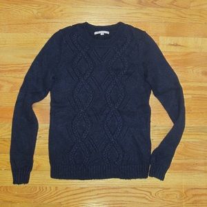 Gap Blue Cable-Knit Crewneck Sweater